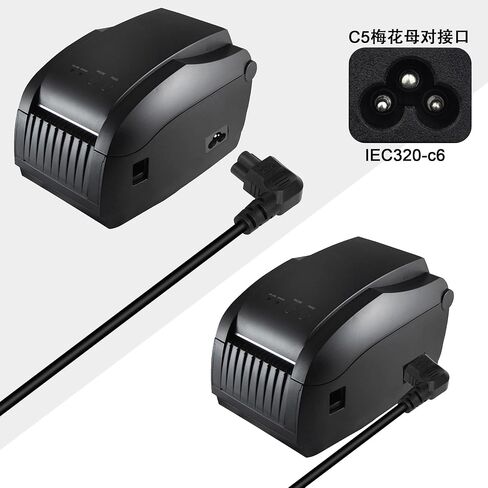 GELRHONR 4.9Ft 90 Degrees 3 Prong AC to IEC320 C5 Power Cord,18AWG 100V~250V Up Angle NEMA 5-15P to Down Angle 3-Slot Mickey Mouse Universal Power Cable for Notebook Computers, TV, Monitors in Saudi Arabia