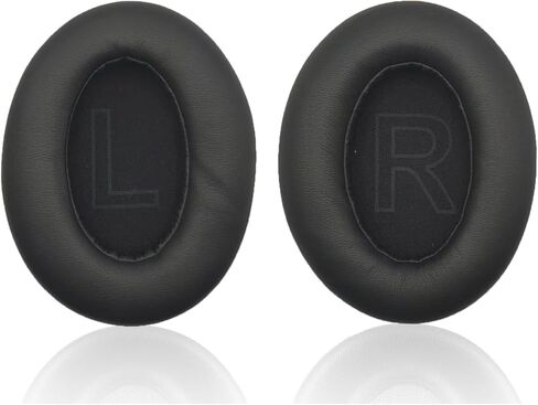 وسائد أذن بديلة لجهاز Anker Soundcore Life Q20/Q20BT، وسائد وسائد أذن لسماعات الرأس، وأغطية أذن لسماعات الرأس، وإكسسوارات سماعات الرأس مع رغوة الذاكرة الناعمة وجلد البروتين - أسود in Kuwait