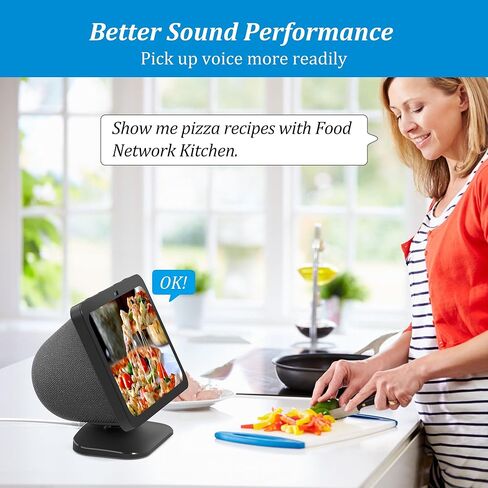 PlusAcc Charging Stand for Show 8 (3rd Gen) - Adjustable Tilt Table Holder with 2 Charging Ports (USB-C & USB-A), Magnetic Station Accessories for Charge Cellphones and Earbuds, Non-Slip Base (Black) in Kuwait