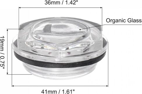 uxcell Air Compressor Oil Level Gauge Sight Glass M24x1.5mm Male Threaded Glass Liquid Indicator Sight Window in Saudi Arabia