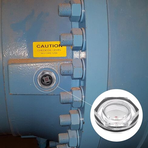 uxcell Air Compressor Oil Level Gauge Sight Glass M24x1.5mm Male Threaded Glass Liquid Indicator Sight Window in Saudi Arabia