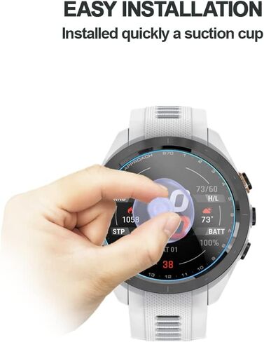 متوافق مع واقي الشاشة Garmin Approach S70 مقاس 42 مم، طبقة واقية من الزجاج المقوى المقاوم للخدش 9H لساعة Approach S70 مقاس 42 مم للجولف GPS (3 قطع) (قطر الغشاء الواقي ليس 42 مم) in Saudi Arabia