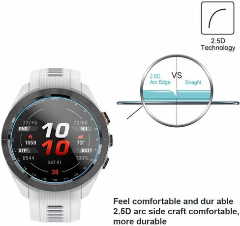 متوافق مع واقي الشاشة Garmin Approach S70 مقاس 42 مم، طبقة واقية من الزجاج المقوى المقاوم للخدش 9H لساعة Approach S70 مقاس 42 مم للجولف GPS (3 قطع) (قطر الغشاء الواقي ليس 42 مم) in Saudi Arabia