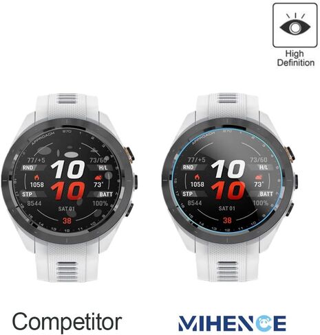 متوافق مع واقي الشاشة Garmin Approach S70 مقاس 42 مم، طبقة واقية من الزجاج المقوى المقاوم للخدش 9H لساعة Approach S70 مقاس 42 مم للجولف GPS (3 قطع) (قطر الغشاء الواقي ليس 42 مم) in Saudi Arabia