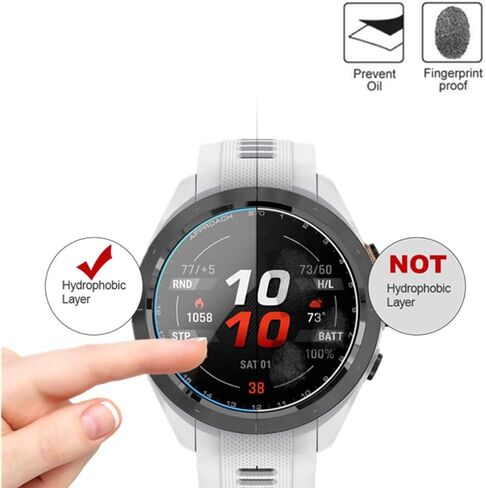 متوافق مع واقي الشاشة Garmin Approach S70 مقاس 42 مم، طبقة واقية من الزجاج المقوى المقاوم للخدش 9H لساعة Approach S70 مقاس 42 مم للجولف GPS (3 قطع) (قطر الغشاء الواقي ليس 42 مم) in Saudi Arabia