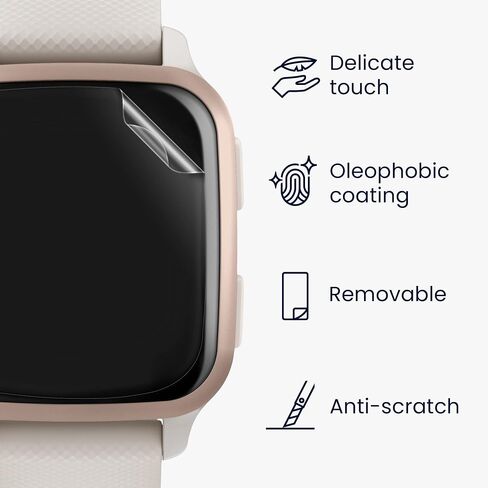 kwmobile Screen Protectors Compatible with Garmin Venu Sq 2 - Set of 3X Clear TPU Films - Transparent in Saudi Arabia