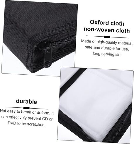LIFKOME Cd Bag Car Stands Holder Case Holder Pouch Disc Storage Bag Disc Storage Case Dvd Storage Wallet Car Cd Case Cd Storage Case Cd Storage Bag Oxford Cloth Organizer High Capacity in Saudi Arabia
