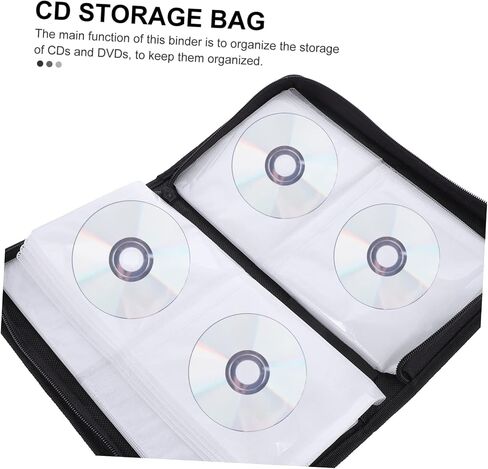 LIFKOME Cd Bag Car Stands Holder Case Holder Pouch Disc Storage Bag Disc Storage Case Dvd Storage Wallet Car Cd Case Cd Storage Case Cd Storage Bag Oxford Cloth Organizer High Capacity in Saudi Arabia
