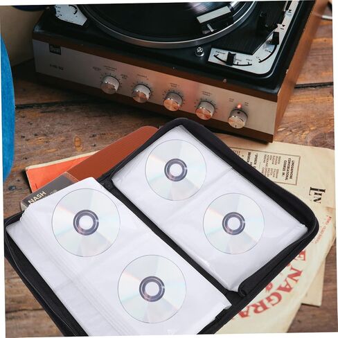 LIFKOME Cd Bag Car Stands Holder Case Holder Pouch Disc Storage Bag Disc Storage Case Dvd Storage Wallet Car Cd Case Cd Storage Case Cd Storage Bag Oxford Cloth Organizer High Capacity in Saudi Arabia