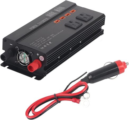 Dc to Ac Inverter-Dc to Ac Inverter - Power Inverter 12V DC to 110V AC-6000W AC Car Converter USB Charger Adapter with LCD Display for RV Trucks Boats and Emergency in Saudi Arabia