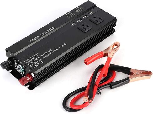Dc to Ac Inverter-Dc to Ac Inverter - Power Inverter 12V DC to 110V AC-6000W AC Car Converter USB Charger Adapter with LCD Display for RV Trucks Boats and Emergency in Saudi Arabia