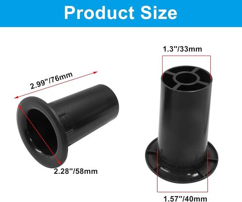 uvbws 8 Pcs Speaker Port Tube 1.38 Inch x 3.15 Inch Bass Reflex Tube for Speaker Cabinet(Black) in Saudi Arabia