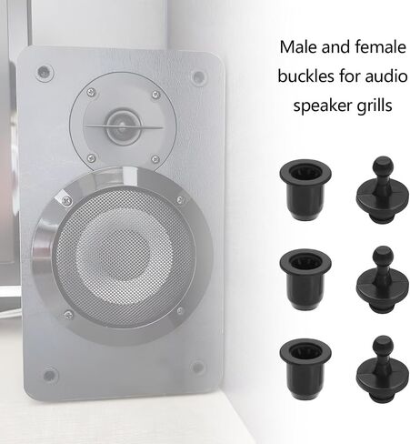 24pcs Audio Grille Clips Speaker Assembly Accessory Male and Female Clips for Speaker Grille and Cabinet Fixing with 12 Each of Male Female Clips in Saudi Arabia