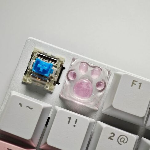 غطاء مفاتيح بالتنقيط الغراء لطيف القط مخلب الجدة الخلفية أغطية المفاتيح DIY ESC استبدال Keycap للوحة المفاتيح الميكانيكية Cherry MX (وردي شفاف) in Kuwait