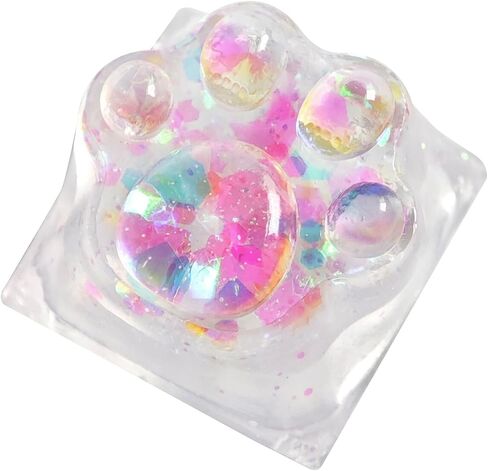 غطاء مفاتيح بالتنقيط الغراء لطيف القط مخلب الجدة الخلفية أغطية المفاتيح DIY ESC استبدال Keycap للوحة المفاتيح الميكانيكية Cherry MX (وردي شفاف) in Kuwait