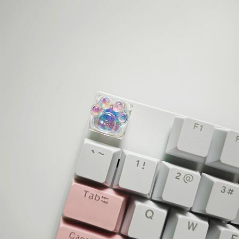 غطاء مفاتيح بالتنقيط الغراء لطيف القط مخلب الجدة الخلفية أغطية المفاتيح DIY ESC استبدال Keycap للوحة المفاتيح الميكانيكية Cherry MX (وردي شفاف) in Kuwait
