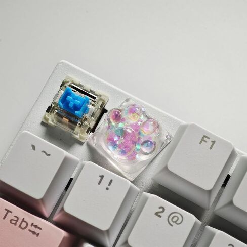 غطاء مفاتيح بالتنقيط الغراء لطيف القط مخلب الجدة الخلفية أغطية المفاتيح DIY ESC استبدال Keycap للوحة المفاتيح الميكانيكية Cherry MX (وردي شفاف) in Kuwait