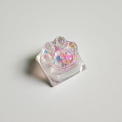 غطاء مفاتيح بالتنقيط الغراء لطيف القط مخلب الجدة الخلفية أغطية المفاتيح DIY ESC استبدال Keycap للوحة المفاتيح الميكانيكية Cherry MX (وردي شفاف) in Kuwait
