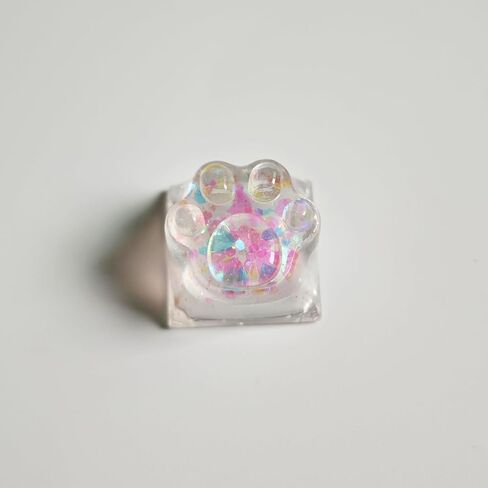غطاء مفاتيح بالتنقيط الغراء لطيف القط مخلب الجدة الخلفية أغطية المفاتيح DIY ESC استبدال Keycap للوحة المفاتيح الميكانيكية Cherry MX (وردي شفاف) in Kuwait