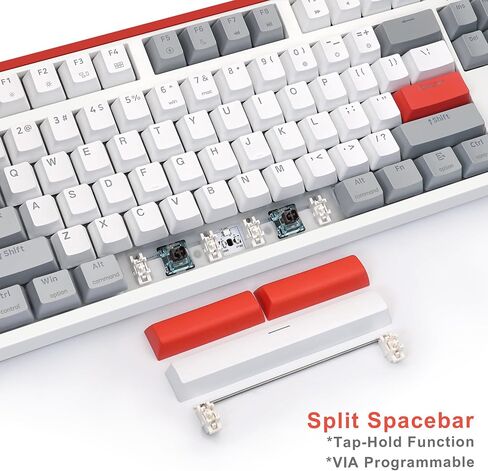 SKYLOONG GK87 RGB Custom Keyboard Gaming - QMK/VIA Programmable Keyboard with High Speed Gateron Optical Pro Yellow Switch, Split Spacebar, Rotary Media Knobs for Mac/Win in Saudi Arabia