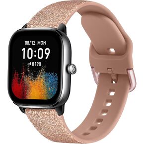 Meliya Bands for Amazfit GTS 4 / GTS 4 Mini / GTR Mini / GTS 3 / GTS 2 / GTS 2e / GTS 2 mini / GTS, 20mm Quick Release Soft Silicone Sport Replacement Watch Strap for Amazfit Bip 3 / Bip 3 Pro / Bip U Pro / Bip / Bip Lite / Bip S / Bip S lite / Bip U Smar