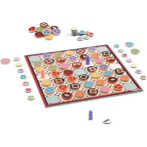 DJECO Twisty Board Game - Strategy Family Games with Changing Board Layout, Collect Color Blocks - Fun Educational Family & Friends Bonding Activity - Toys for Children and Adults, 8+ Years