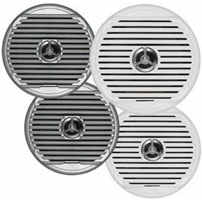 Jensen MSX65R Pair 6.5" Marine Hi-Performance Waterproof Coaxial Speakers, 75 Watts Maximum Power, 65HZ - 20kHz Frequency Response, 4 Ohms Impedance, 1" Voice Coil Size, Flush Mount