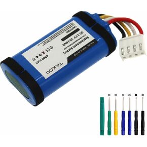 6800mAh Extended GSP-1S2P-F6D Battery Replacement Compatible with JBL Flip 6 Waterproof Portable Bluetooth Speaker.