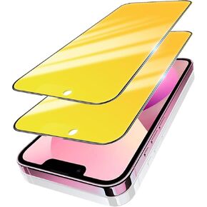 for iPhone 13 Pro for iPhone 13 and for iPhone 14 Privacy Screen Protector Anti Spy Tempered Glass Gradient colorful 25° 2PACK 9H Hardness Anti-Blue Light Easy Installation Frame 6.1 inch Gold