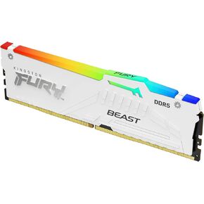 Kingston FURY Beast White RGB 32GB (2x16GB) 6000MT/s CL36 DDR5 Expo DIMM | Infrared Syncing | FURY CTRL Software | Overclocking | Plug N Play | AMD Expo | Kit of 2 | KF560C36BWEAK2-32