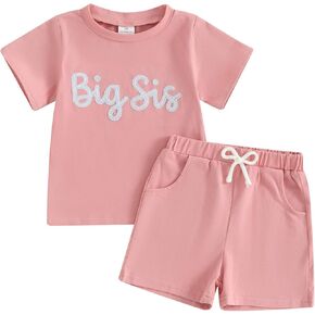 Toddler Baby Sister Brother Matching Outfits Romper/Tshirt Shorts Summer Clothes Set
