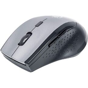 Manhattan Curve Wireless Optical Mouse - with Auto Power Management - for Laptops & Computers - Black, 179386