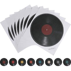DOITOOL 8Pcs Vinyl Record Wall Stickers Vinyl Record Wall Decals Vintage Decorative Vinyl Record Wall Ornaments for Home Cafe Bar Trippy Bedroom Decor