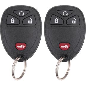 Key Fob Keyless Entry Remote Compatible with Chevrolet Silverado Traverse Avalanche, GMC Sierra, Pontiac Torrent, Saturn Outlook Vue 2007-2017, Replacement for OUC60270, OUC60221 (Pack of 2)