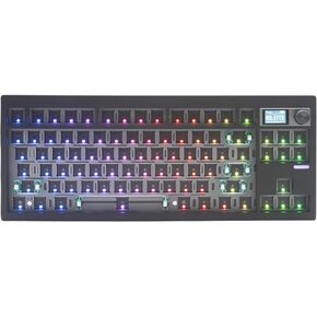 GMK87 TKL Mechanical Keyboard Kit Tri-Mode for 3/5pin Switches,85 Keys+Rotary Knob+TFT-LCD Screen Hotswap PCB Gasket Mounted,VIA Programmable DIY Keyboard Kit