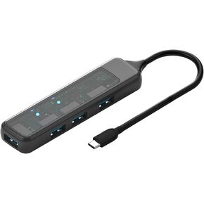 4-in-1 USB Docking Station with High Speed USB 3.0/2.0 Ports and TF Card Reader for Windows (Type-C)