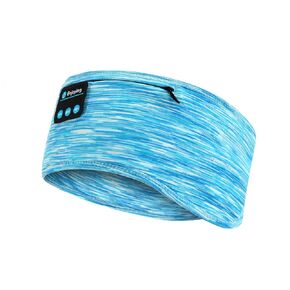 Sleep Headphones, wireless Headband with Zip Pocket Wireless Music Sport Headbands with Ultra-Thin HD Stereo Speakers for Side Sleepers, Meditation,Relaxation and Sport(Blue)
