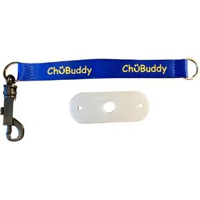 chubuddy Chewy Holder - Navy Sublimated tether & natural strap
