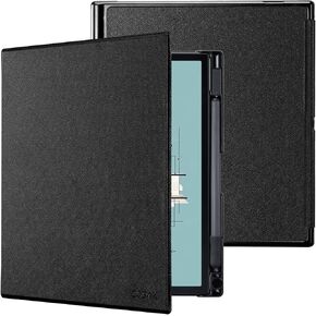 CoBak Case for 10.3" BOOX Note Air 3 C/Note Air3 B/W E Ink Tablet ePaper 2023 Released - New Lightweight PU Leather and Hard Back Shell Cover with Built-in Pen Holder, Auto Sleep-Wake, Gray