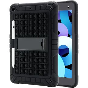 XZC iPad 9th/8th/7th Generation Case (iPad 10.2 Case 2021/2020/2019) Shockproof Drop Protection Cover with Pencil Holder Kickstand Shoulder Strap (Black)