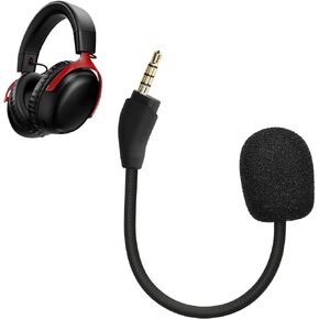 kwmobile Microphone Compatible with Kingston HyperX Cloud III - Replacement Mic for Gaming Headphones - Black