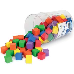 Learning Resources Hands-On Soft Color Cubes, Counting Blocks for Kids, Set of 102, Assorted Colors, Ages 3+