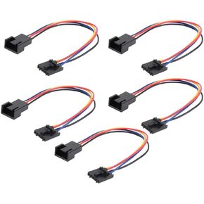 5Pcs 5Pin to 4Pin Fan Connector Adapter Converter Extension Cable Wire