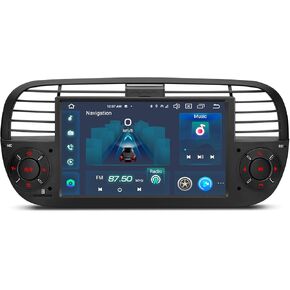 XTRONS for Fiat 500 2007-2015 Radio Car Play, Android 13 Car Stereo for Fiat 500 Replacement, 7 Inch Touch Screen Car Radio Head Unit Built-in DSP Car Play Android Auto(Cream)