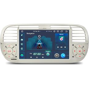 XTRONS for Fiat 500 2007-2015 Radio Car Play, Android 13 Car Stereo for Fiat 500 Replacement, 7 Inch Touch Screen Car Radio Head Unit Built-in DSP Car Play Android Auto(Cream)
