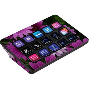 MightySkins Skin Compatible with Elgato Stream Deck MK.2 - Purple Flowers | Protective, Durable, and Unique Vinyl Decal wrap Cover | Easy to Apply, Remove, and Change Styles | Made in The USA