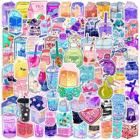 49Pcs Magic Cup Stickers Vinyl Witchcraft Stickers for Water Bottle Skateboard Laptop Luggage Phone Guitar Helmet Computer Cars,Waterproof Aesthetic Cartoon Stickers for Teens Kids Adults