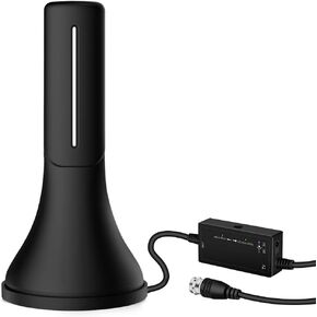 HDTV Antenna - Newest Portable Indoor Digital Antenna, 120 Mile Long Range with Amplifier Signal Booster for 4K HD VHF UHF Local TV Channels with 13ft Coaxial Cable Support All Television(ANT-338A)