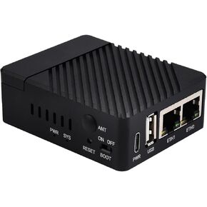 Waveshare Mini Dual Gigabit Ethernet Base Board/Mini-Computer Compatible with Raspberry Pi Compute Module 4, Including CM4-DUAL-ETH-MINI+Case+Power Adapter, etc. (5 items)