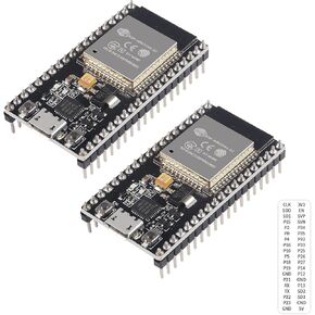 4PCS ESP32 Development Board ESP-32S Microcontroller Processor Integrated 2-in-1 Microcontroller ESP-WROOM-32 Chip CP2102 WiFi NodeMCU-32S ESP-WROOM-32 38pins Compatible with Arduino IDE